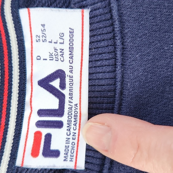 FILA,  Men's Navy Sweatshirt, Large - Picture 3 of 5